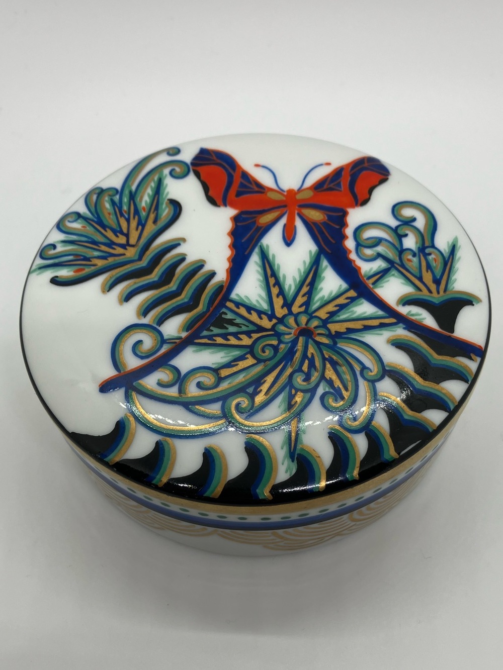 Antique Rosenthal Kurt Wendler Selb-Bavaria 1920s Art Deco Butterfly Trinket Box